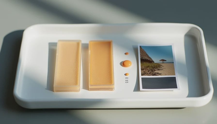Side-by-side sunscreen swatches and UV notes documenting Colorado wear test