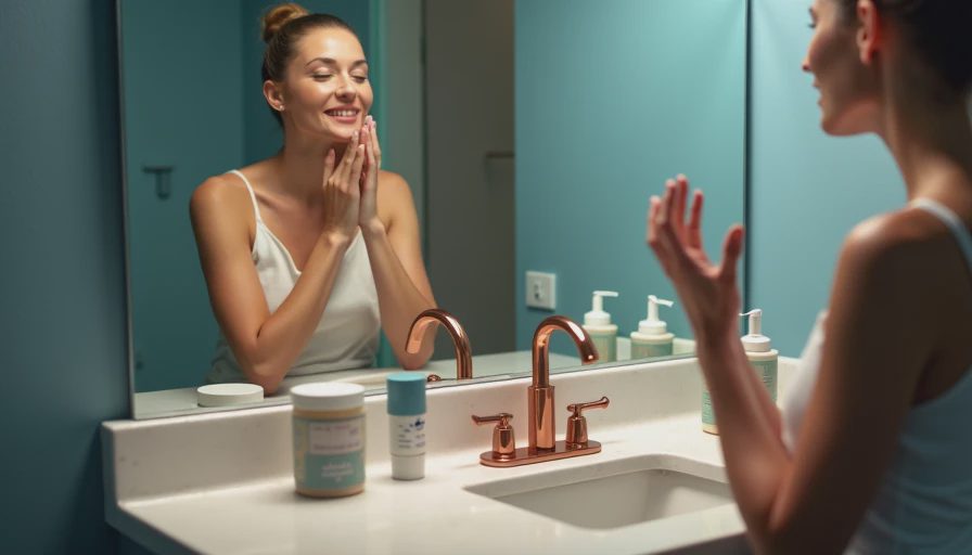 Visual context for skin care routine