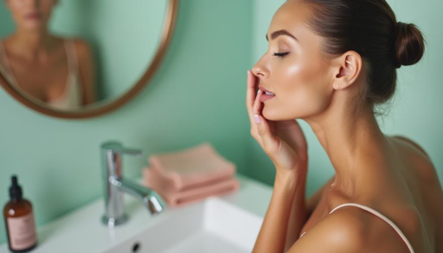 Visual context for minimalist skincare routine