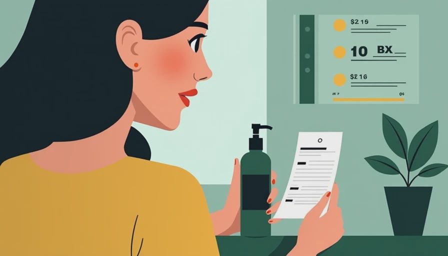 Visual context for skincare cost breakdown