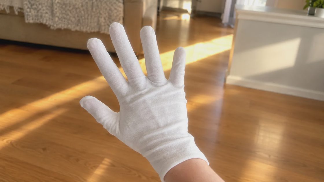 The 36 Pcs White Cotton Gloves for Dry Hands Sleeping by lipetol.
