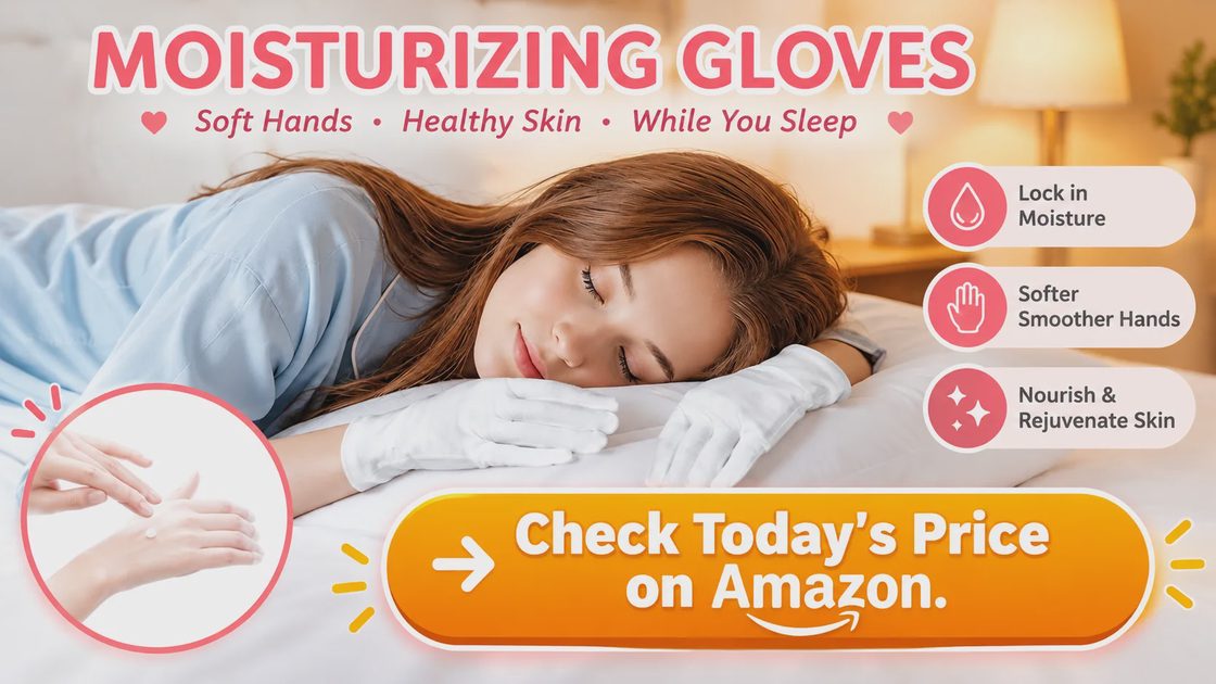 Moisturizing Gloves Nighttime Self-Care Ad.
